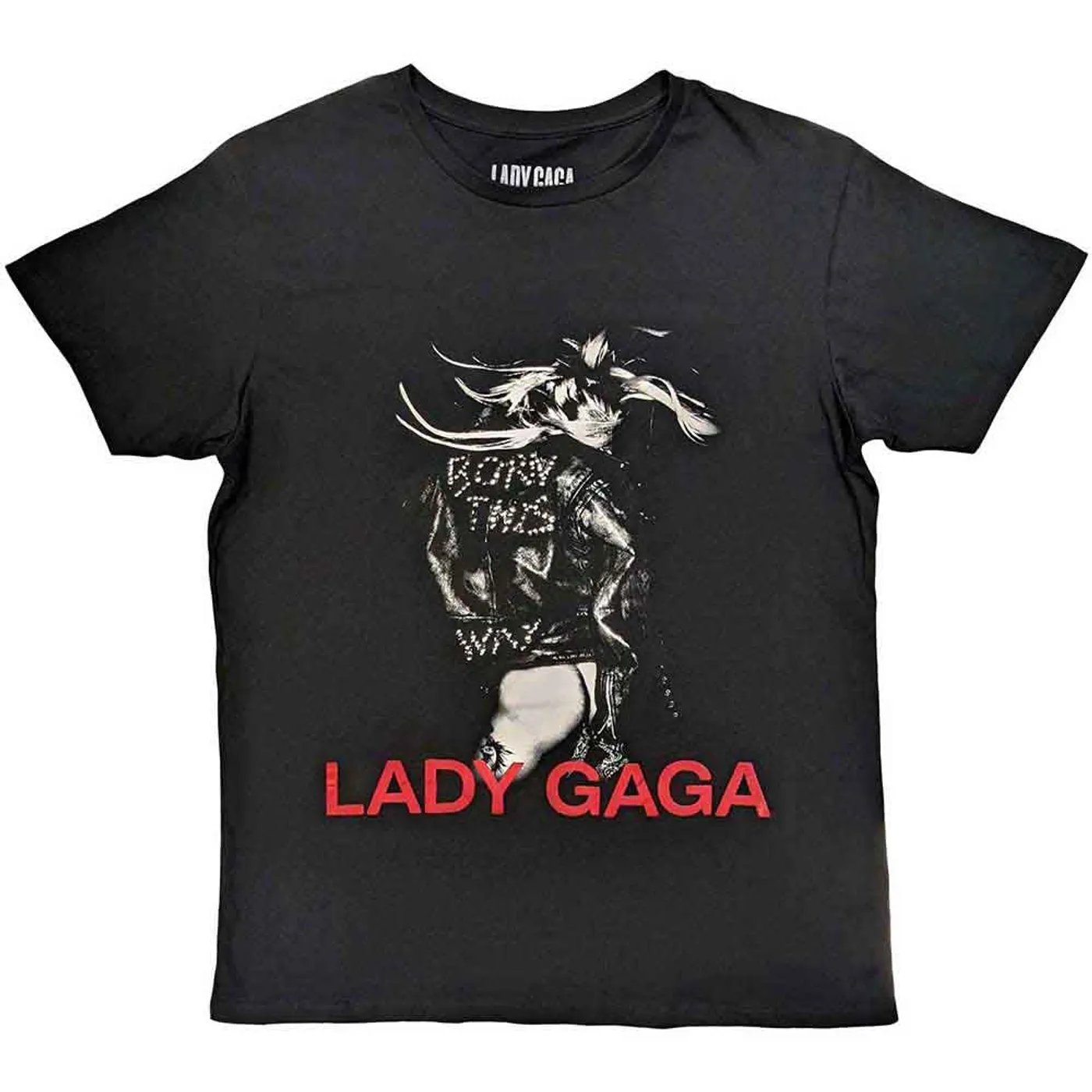 Lady Gaga T Shirt - Leather Jacket