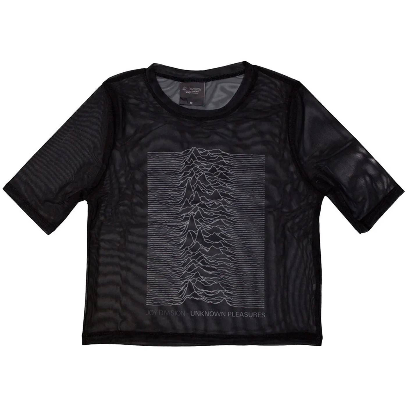 Joy Division Women's Mesh Long Sleeve Crop Top - Unknown Pleasures
