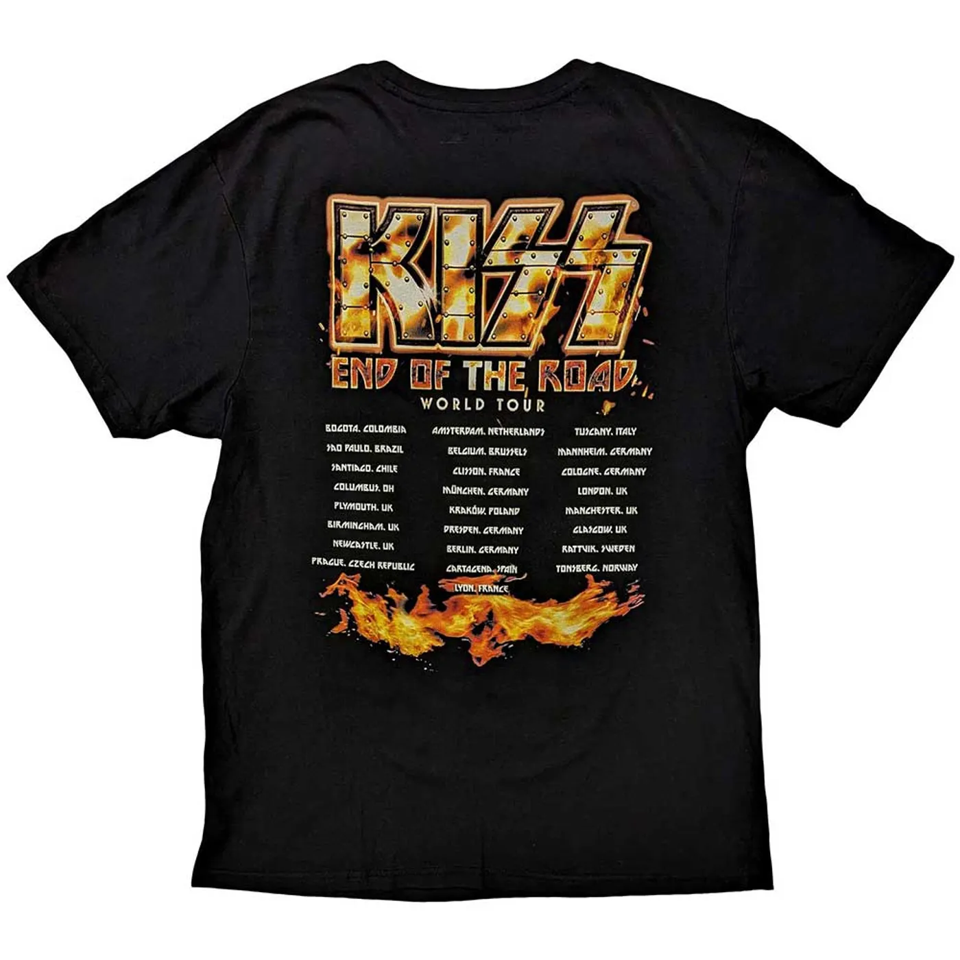 Kiss T Shirt - End Of The Road Tour Orange
