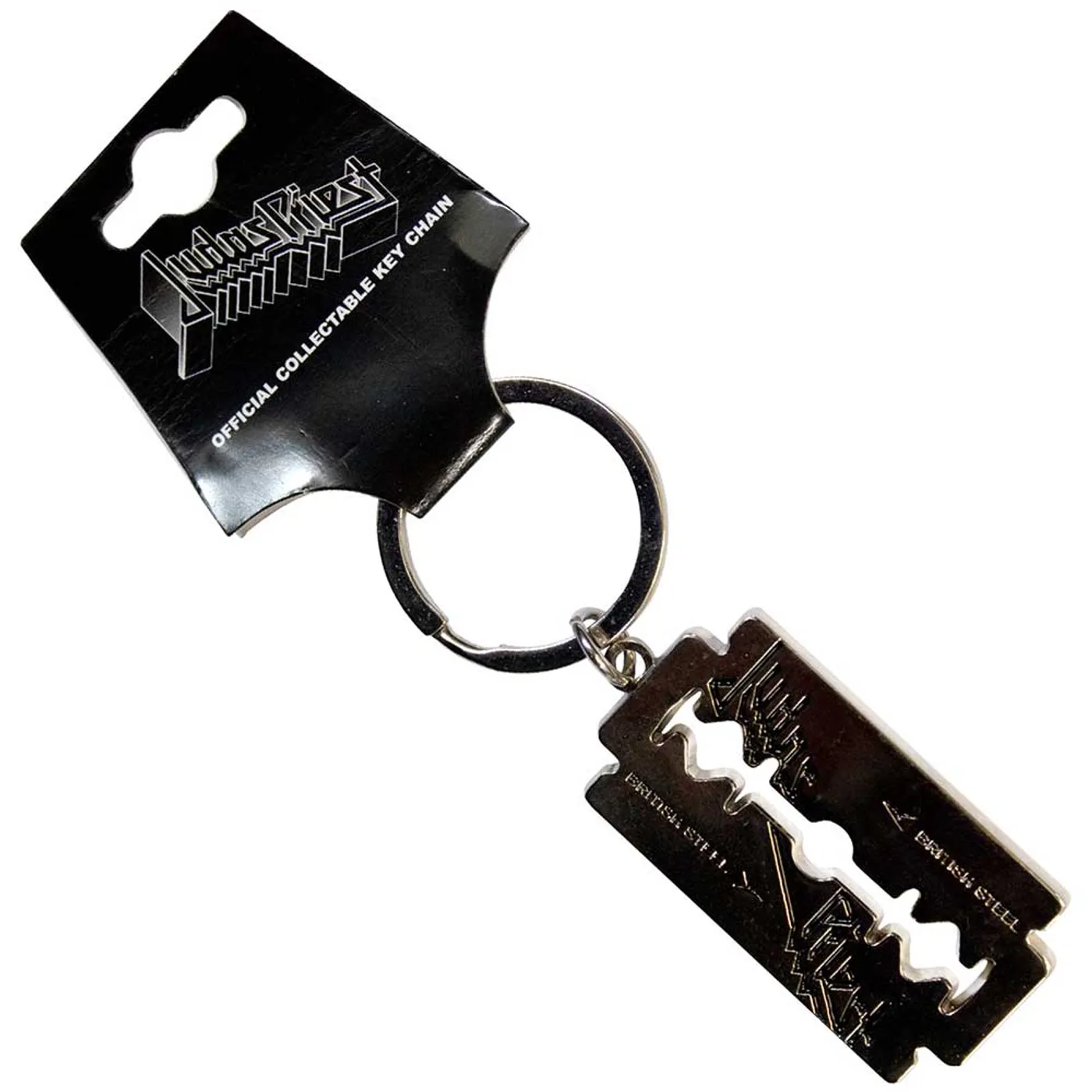 Judas Priest Standard Keychains - British Steel Razor Blade