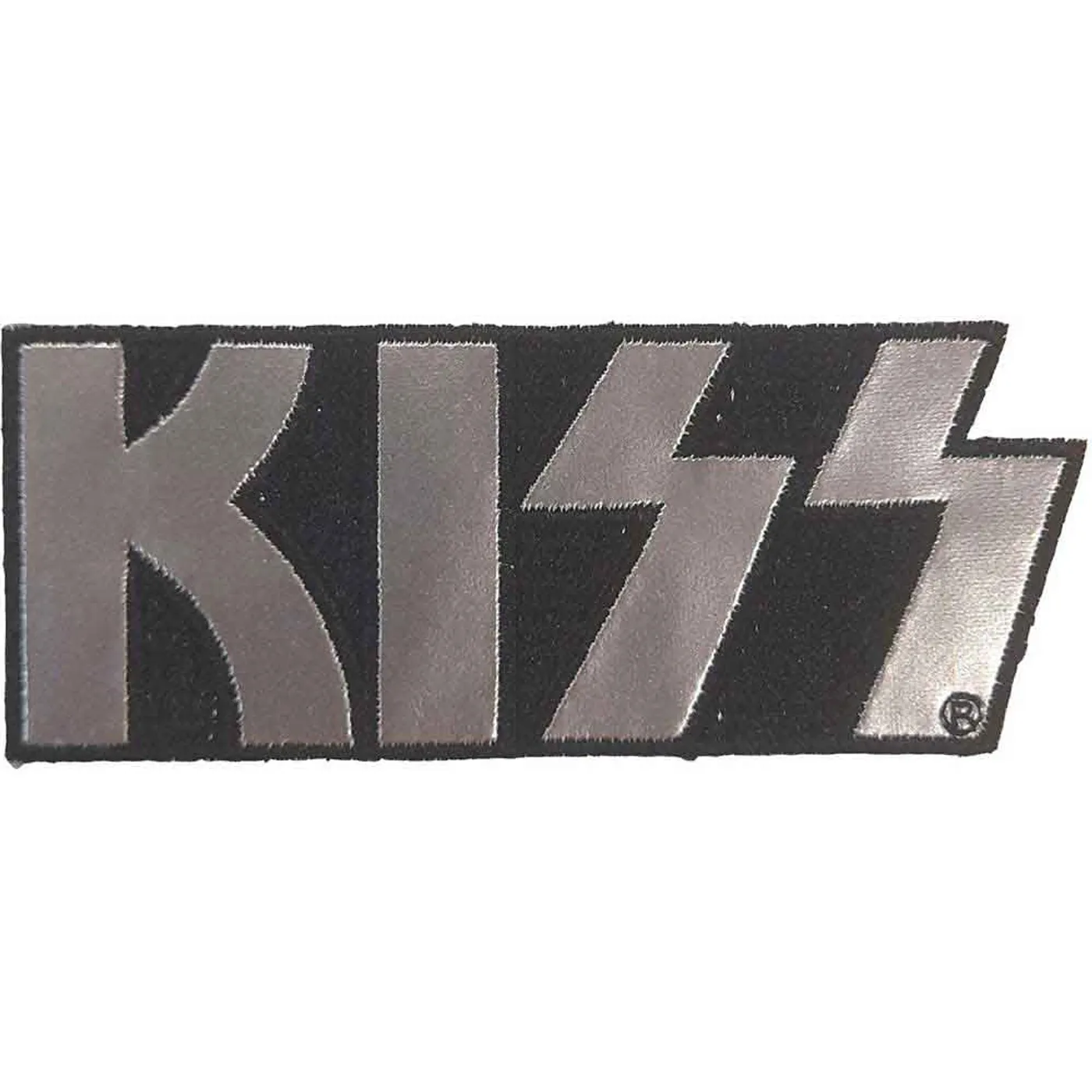 Kiss Patches Iron On - Chrome Logo