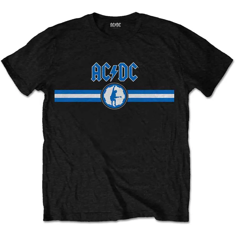 T Shirt - Blue Logo & Stripe