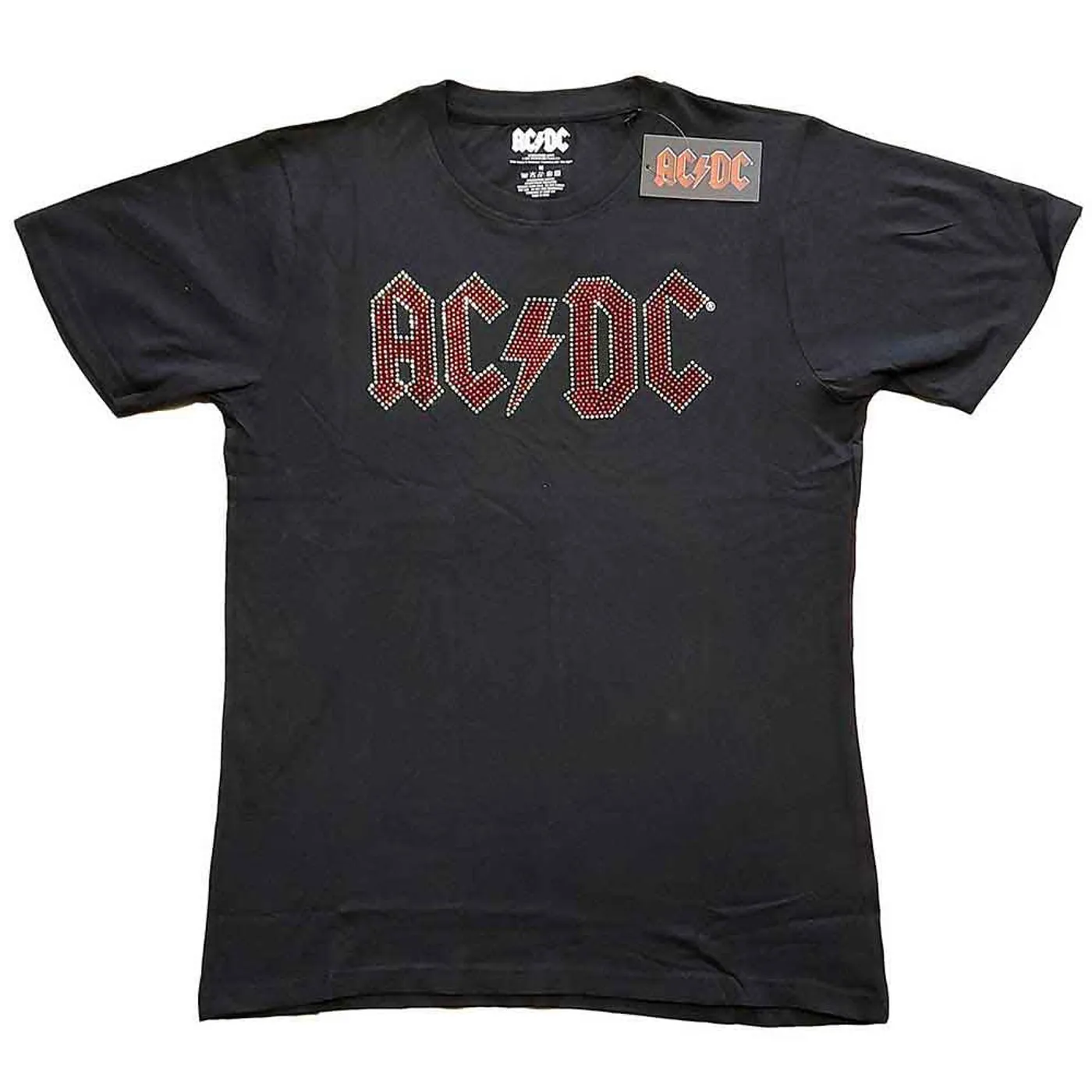 AC/DC Woman's T Shirt - Full Colour Logo Diamante