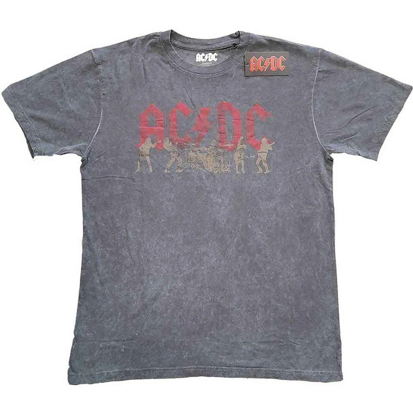 AC/DC T Shirt - Vintage Silhouettes Snow Wash