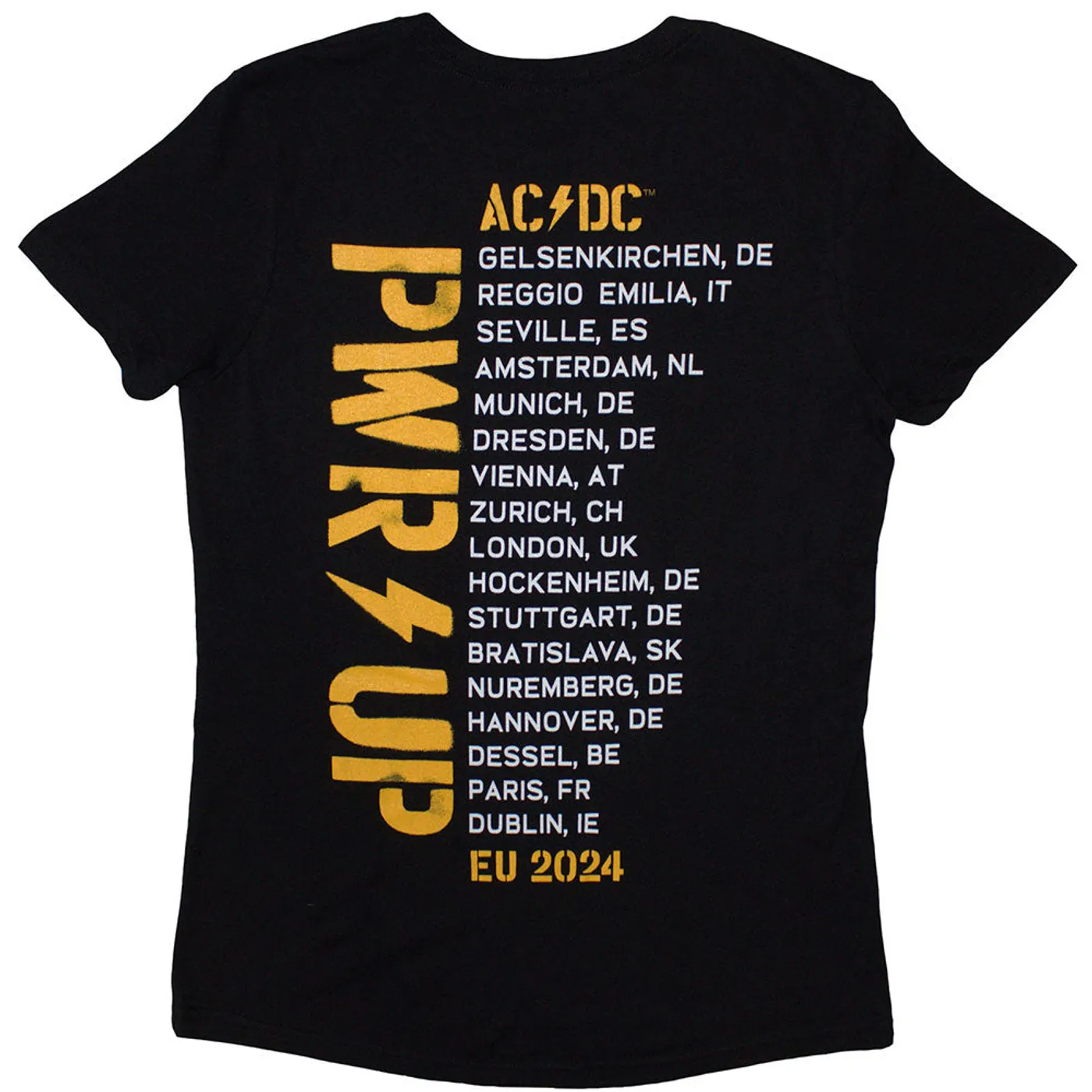 AC/DC Woman's T Shirt - Angus Triangle EU Tour '24
