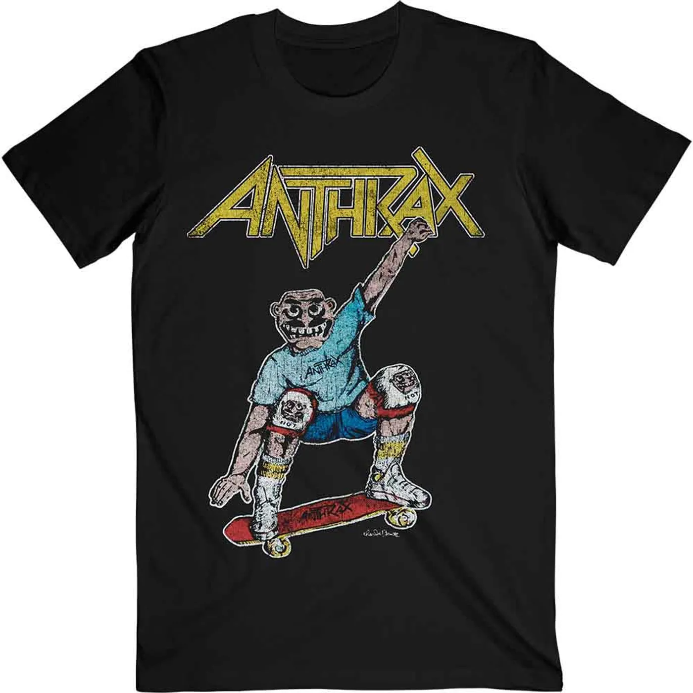 Anthrax T Shirt - Spreading Skater Notman Vintage