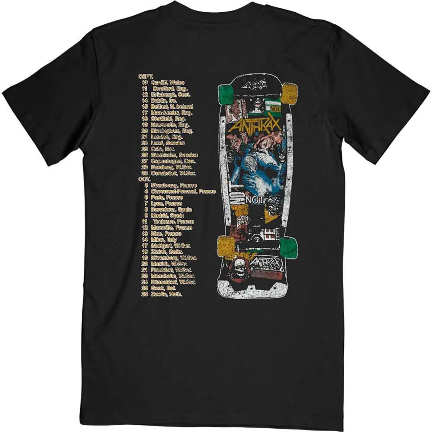 Anthrax T Shirt - Spreading Skater Notman Vintage
