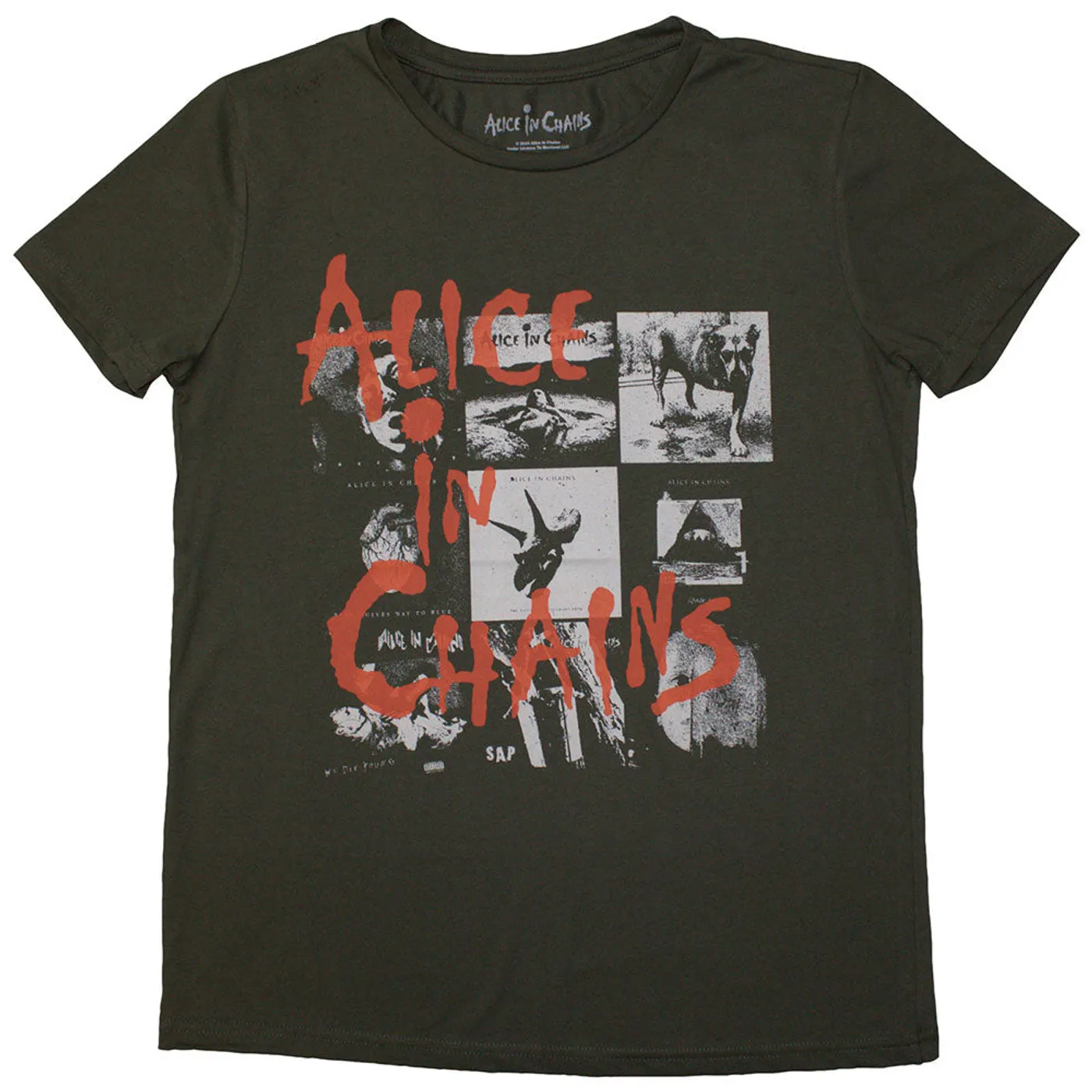 Alice In Chains Woman's T Shirt - Albums Montage
