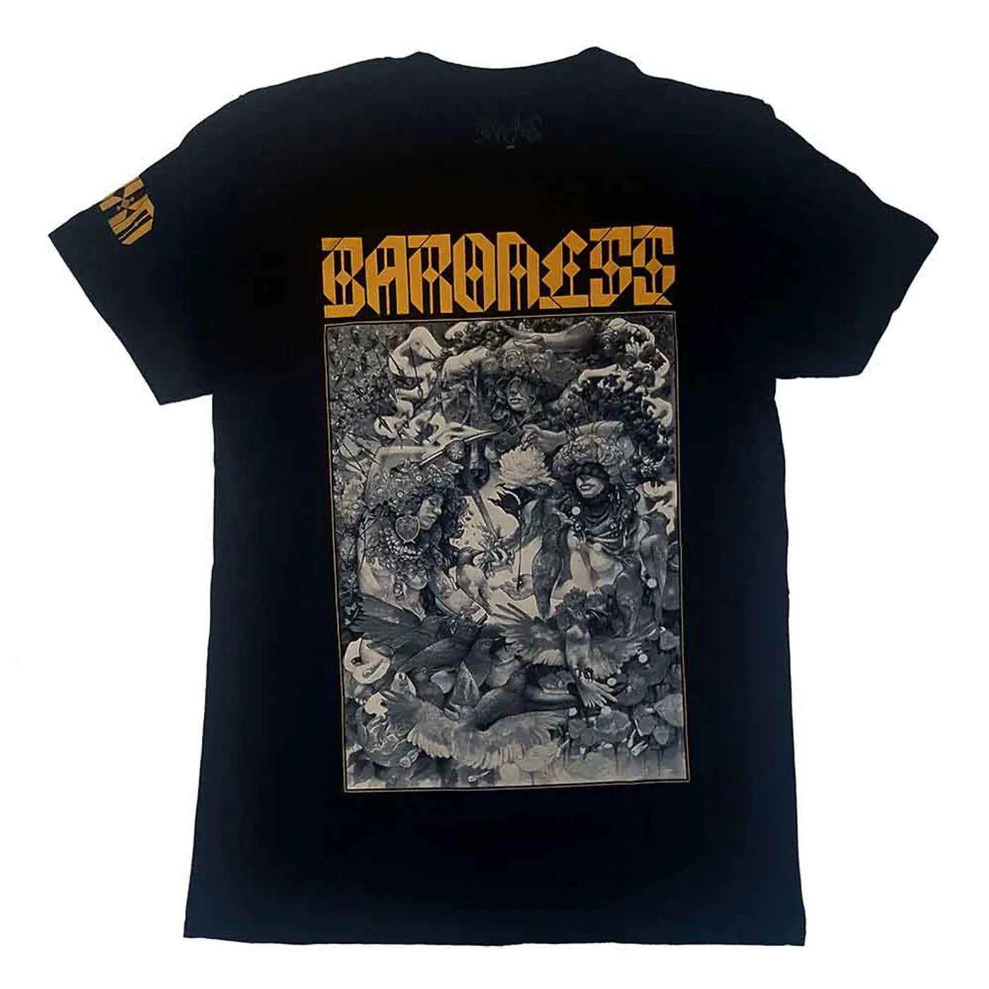 Baroness T Shirt - Gold & Grey Dateback