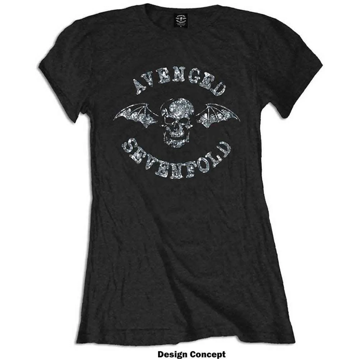 Avenged Sevenfold Woman's T Shirt - Deathbat Diamante