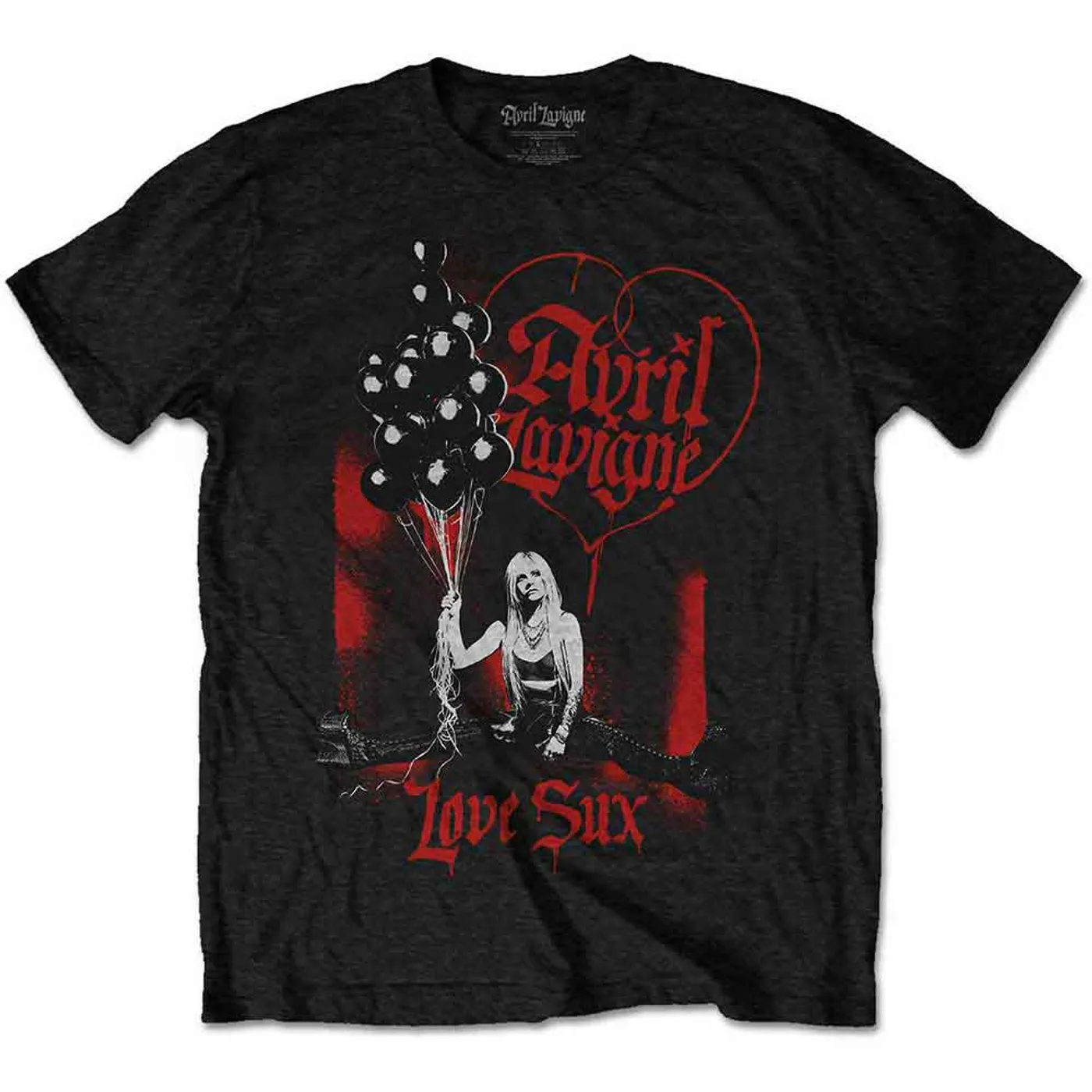 Avril Lavigne T Shirt - Love Sux Balloons