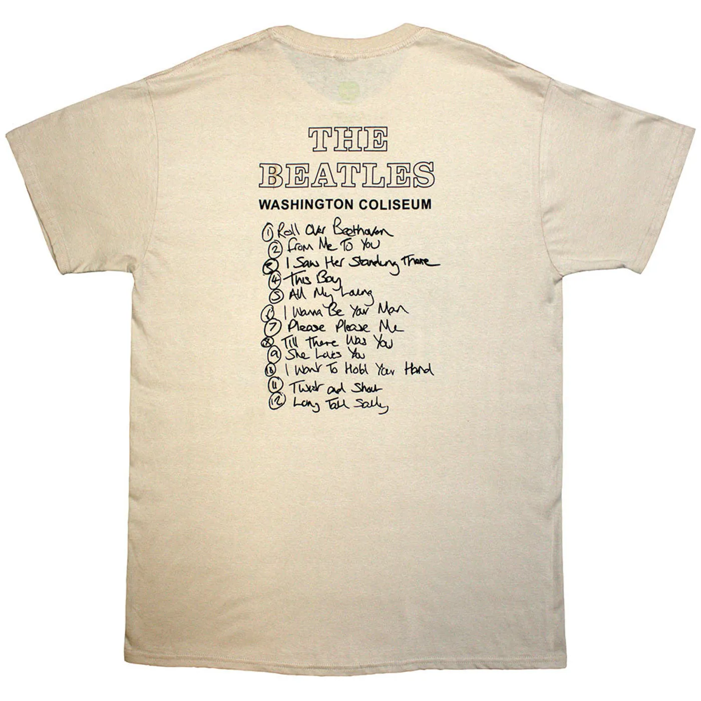 The Beatles T Shirt - Washington '64 Promo & Setlist