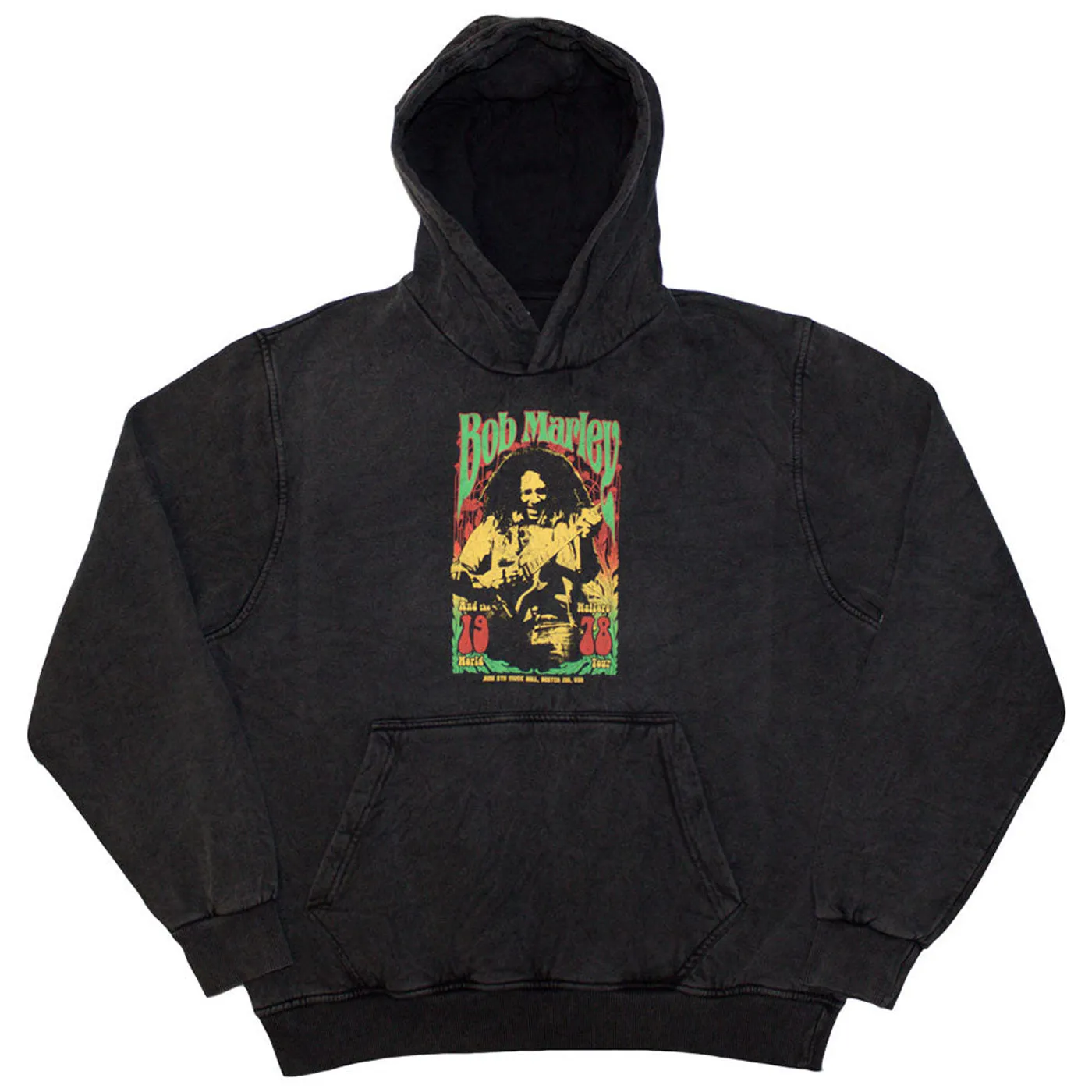 Bob Marley Stone Wash Pullover Hoodie - 1978 Stone Wash
