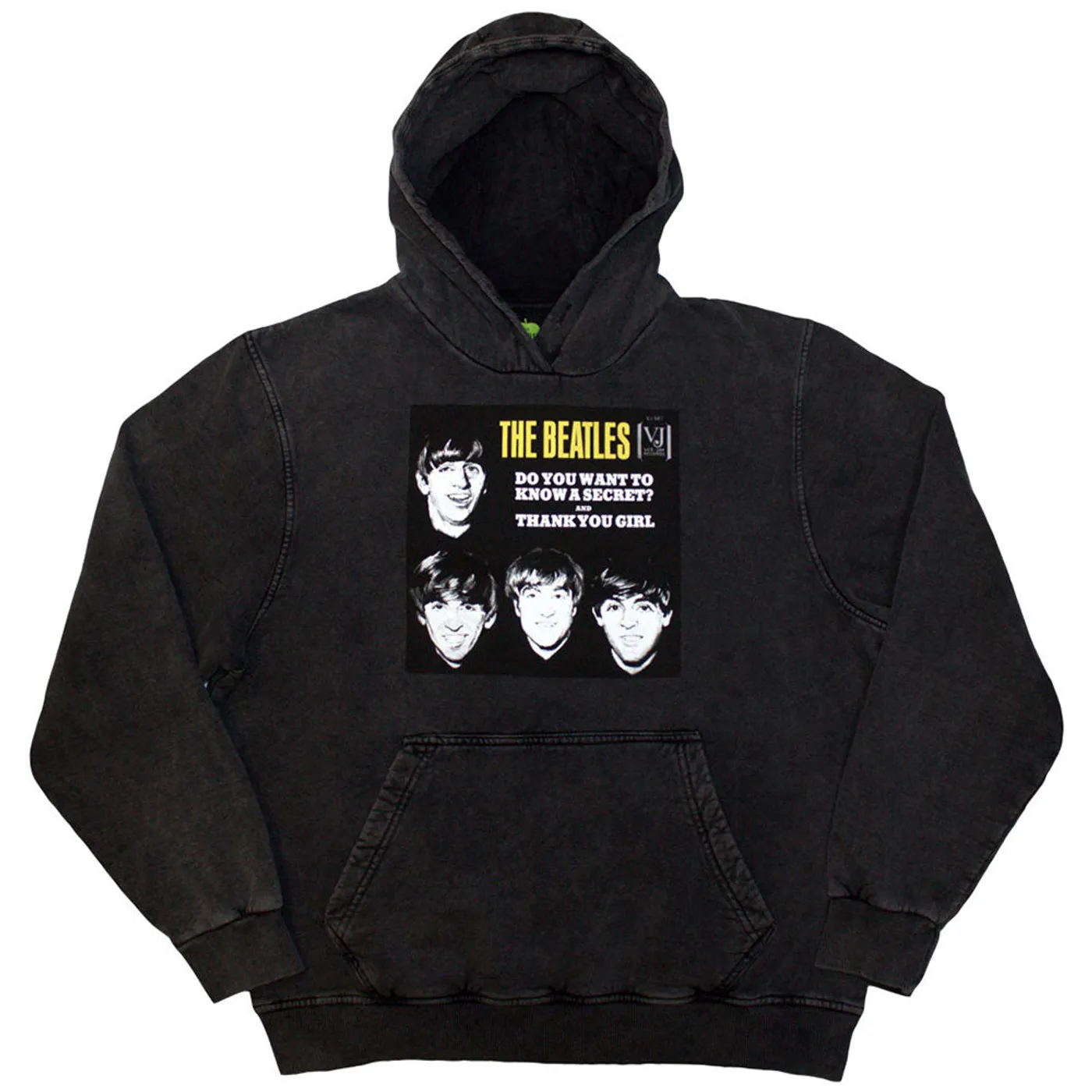 The Beatles Stone Wash Pullover Hoodie - VJ Sercret Sleeve Stone Wash