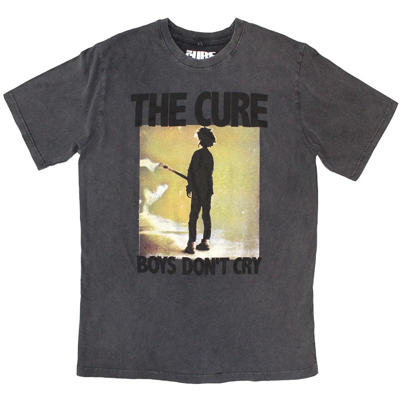 The Cure T Shirt - Boys Don't Cry Box Stone Wash
