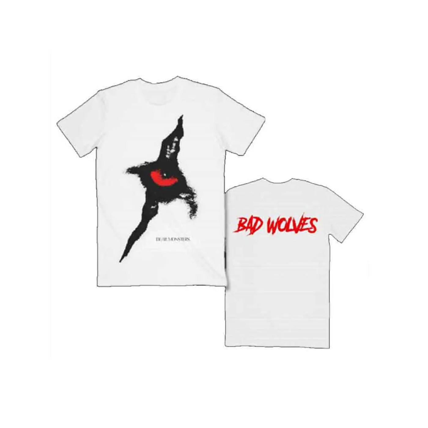 Bad Wolves T Shirt - Dear Monsters Eye & Logo