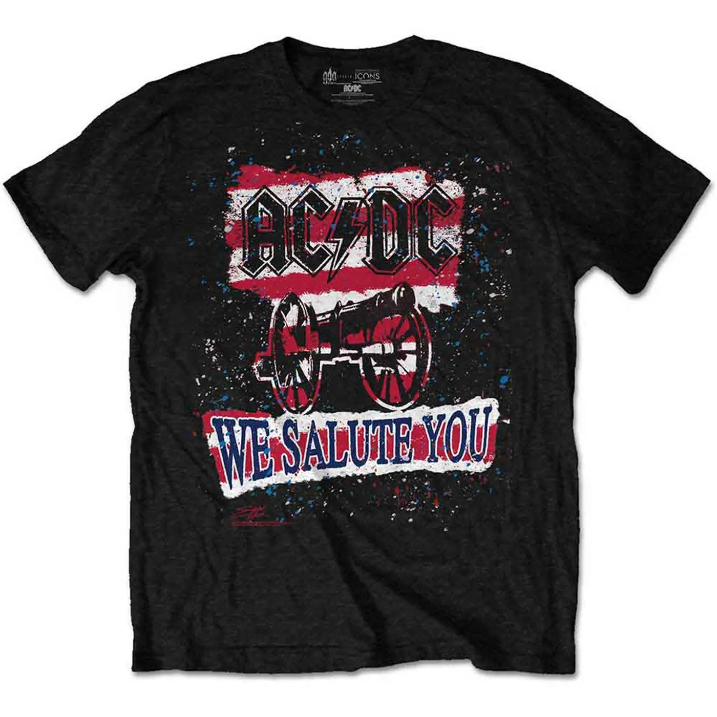 AC/DC T Shirt - We Salute You Stripe