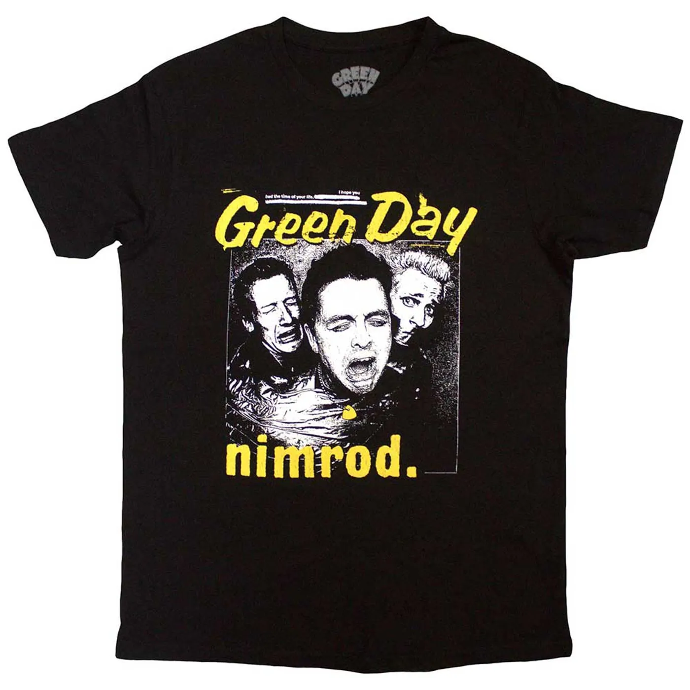 Green Day T Shirt - Yellow Pick -Nimrod