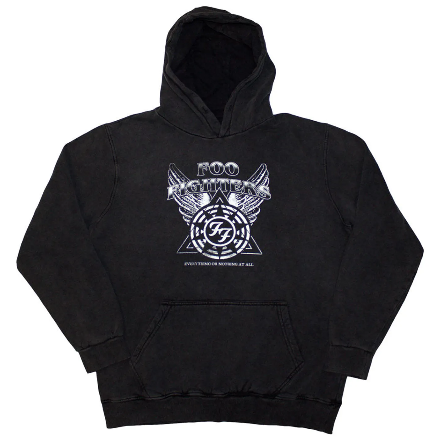 Foo Fighters Stone Wash Pullover Hoodie - EONAA Logo Stone Wash