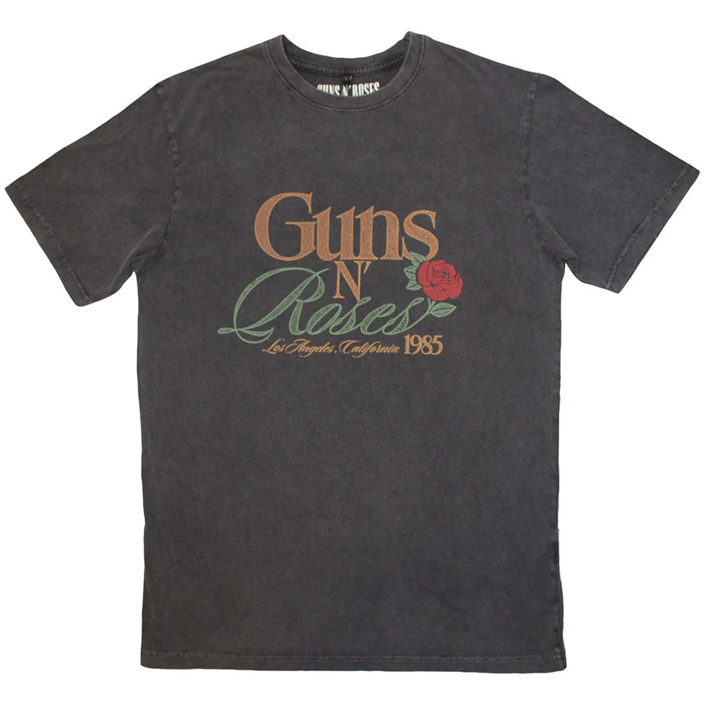 Guns N' Roses T Shirt - California 1985 Stone Wash