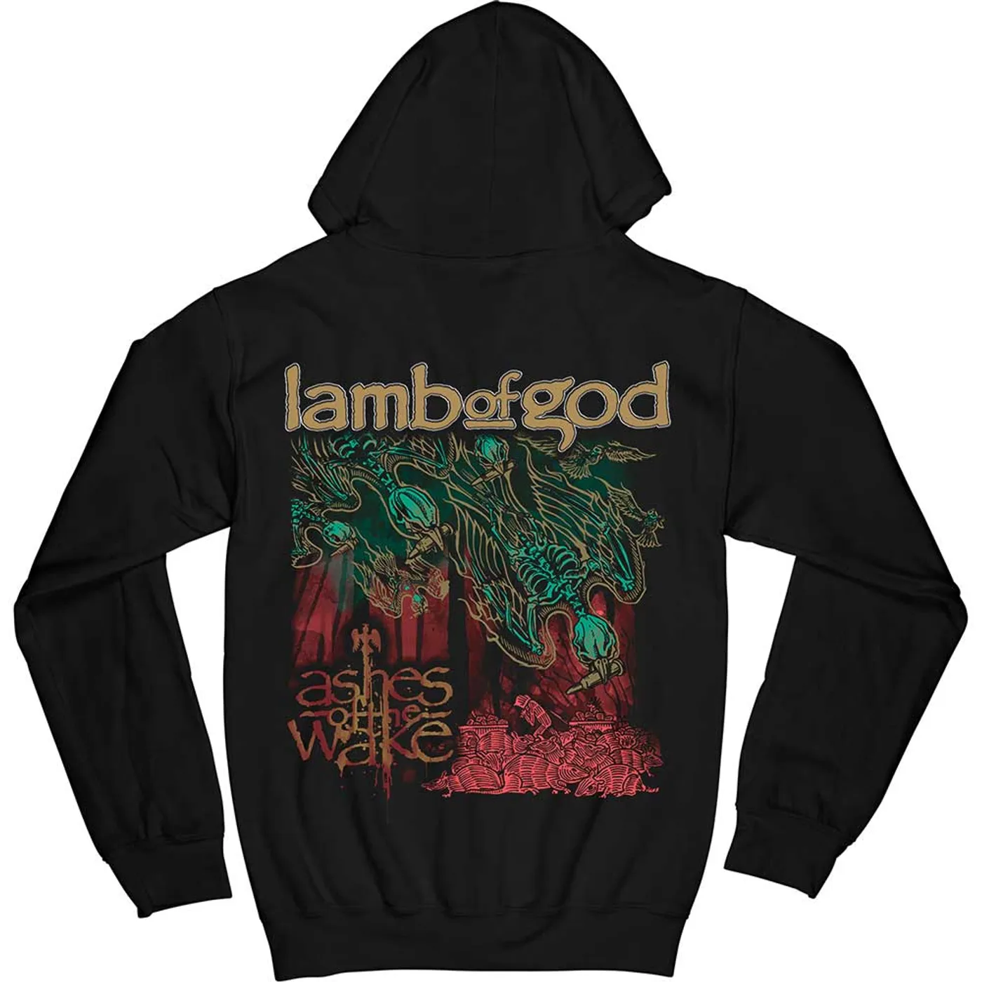 Lamb Of God Zip Hoodie - Ashes Of The Wake Album Cover