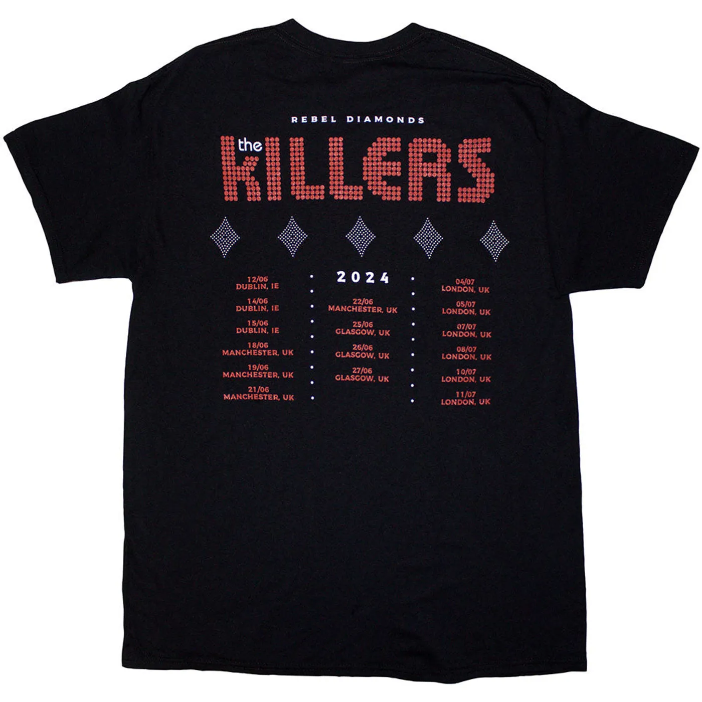 The Killers T Shirt - Tour '24 Rebel Diamonds