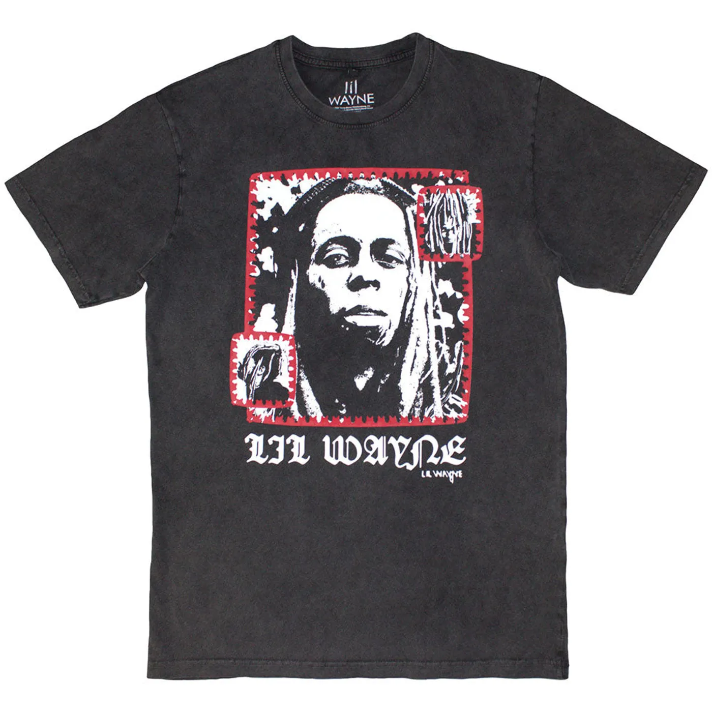 Lil Wayne T Shirt - Mono Photo Stone Wash