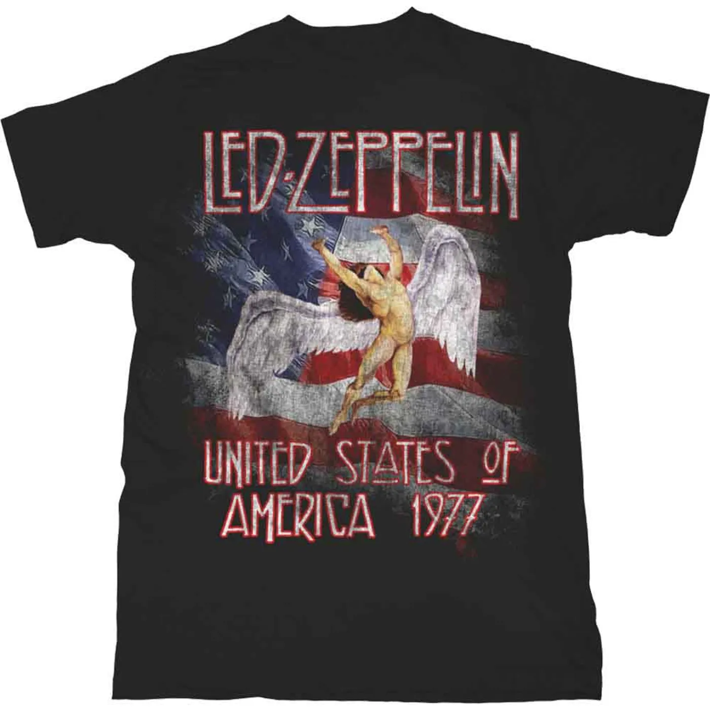 Led Zeppelin T Shirt - Stars N Stripes USA '77