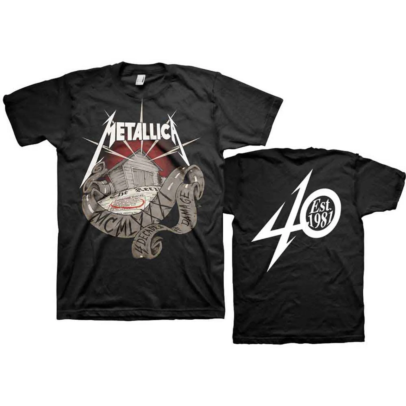 Metallica T Shirt - 40th Anniversary Garage