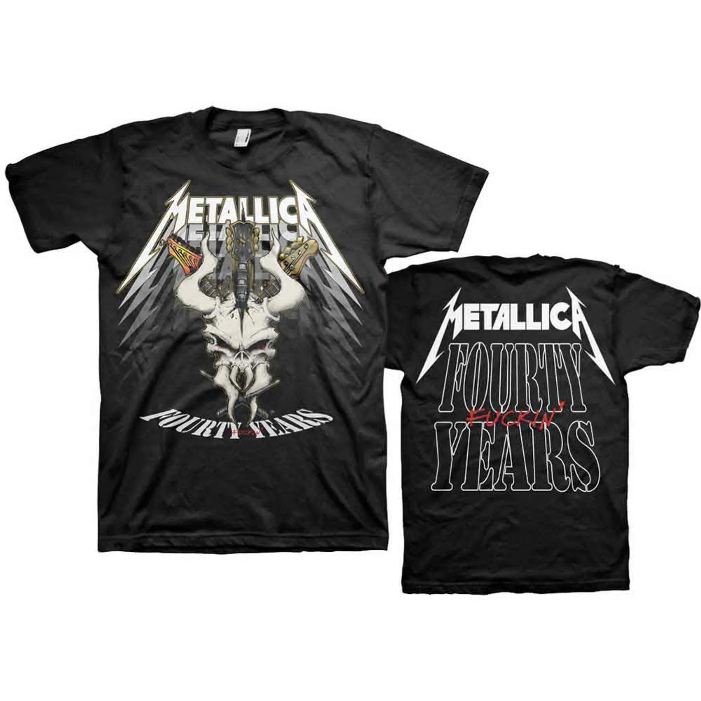 Metallica T Shirt - 40th Anniversary Forty Years