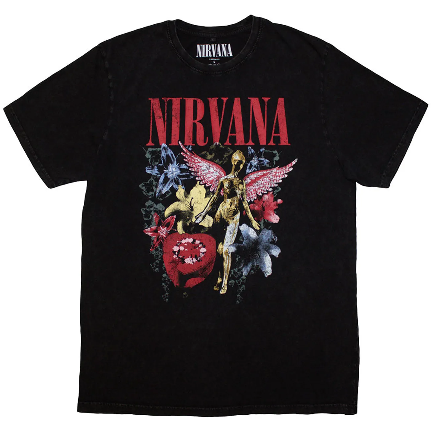 Nirvana T Shirt - In Utero Vintage Collage Stone Wash