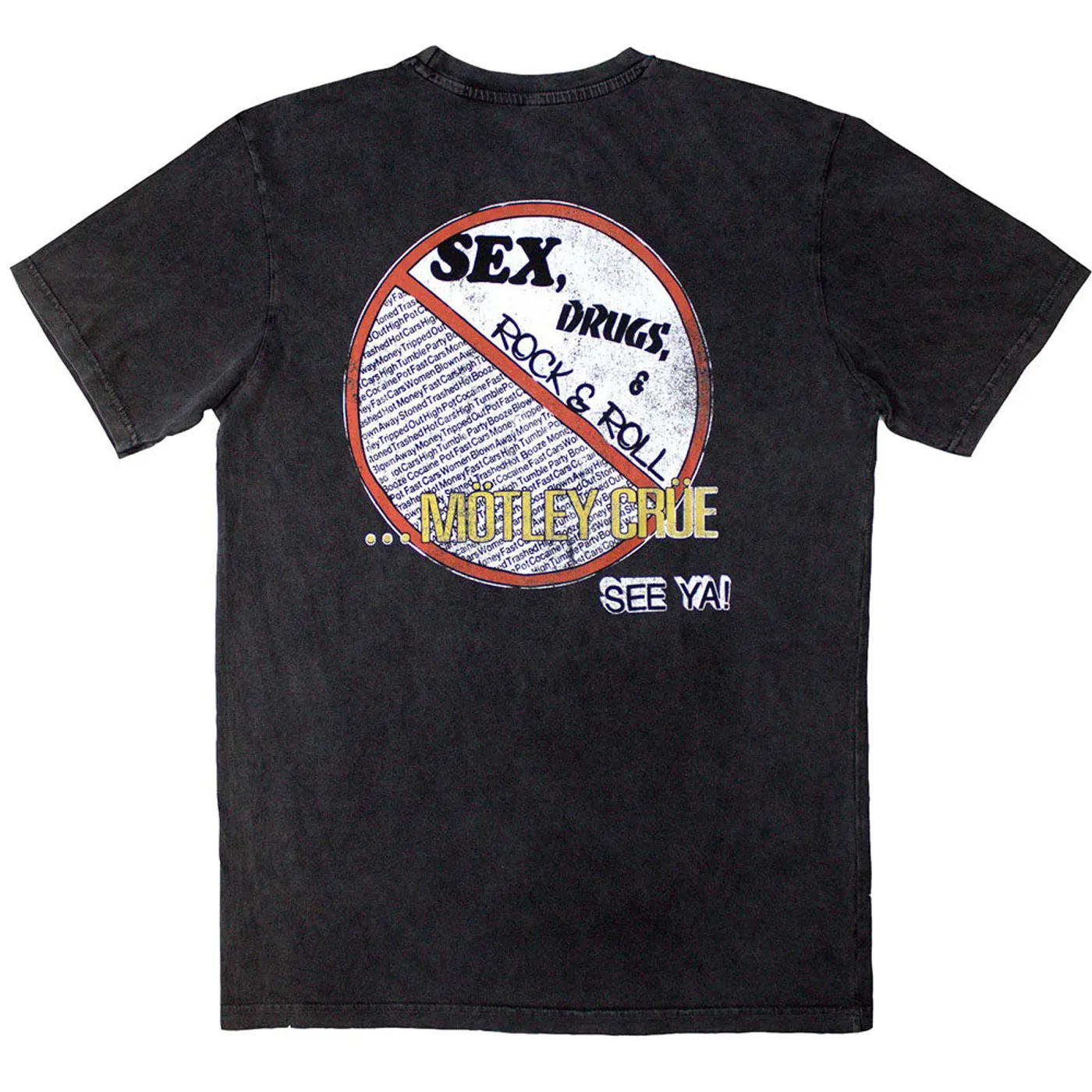 Mötley Crüe MÃ¶tley CrÃ¼e T Shirt - No Fun Tour '84 Stone Wash