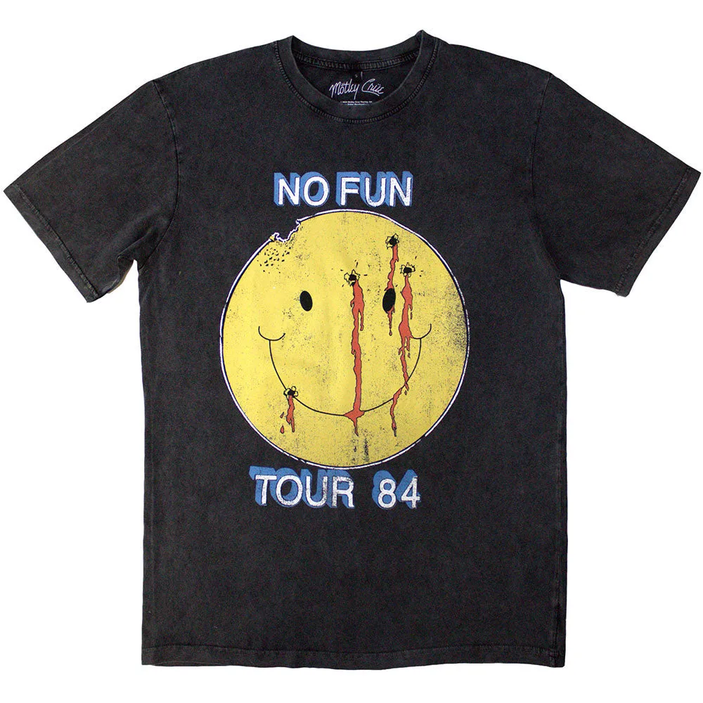 MÃ¶tley CrÃ¼e T Shirt - No Fun Tour '84 Stone Wash
