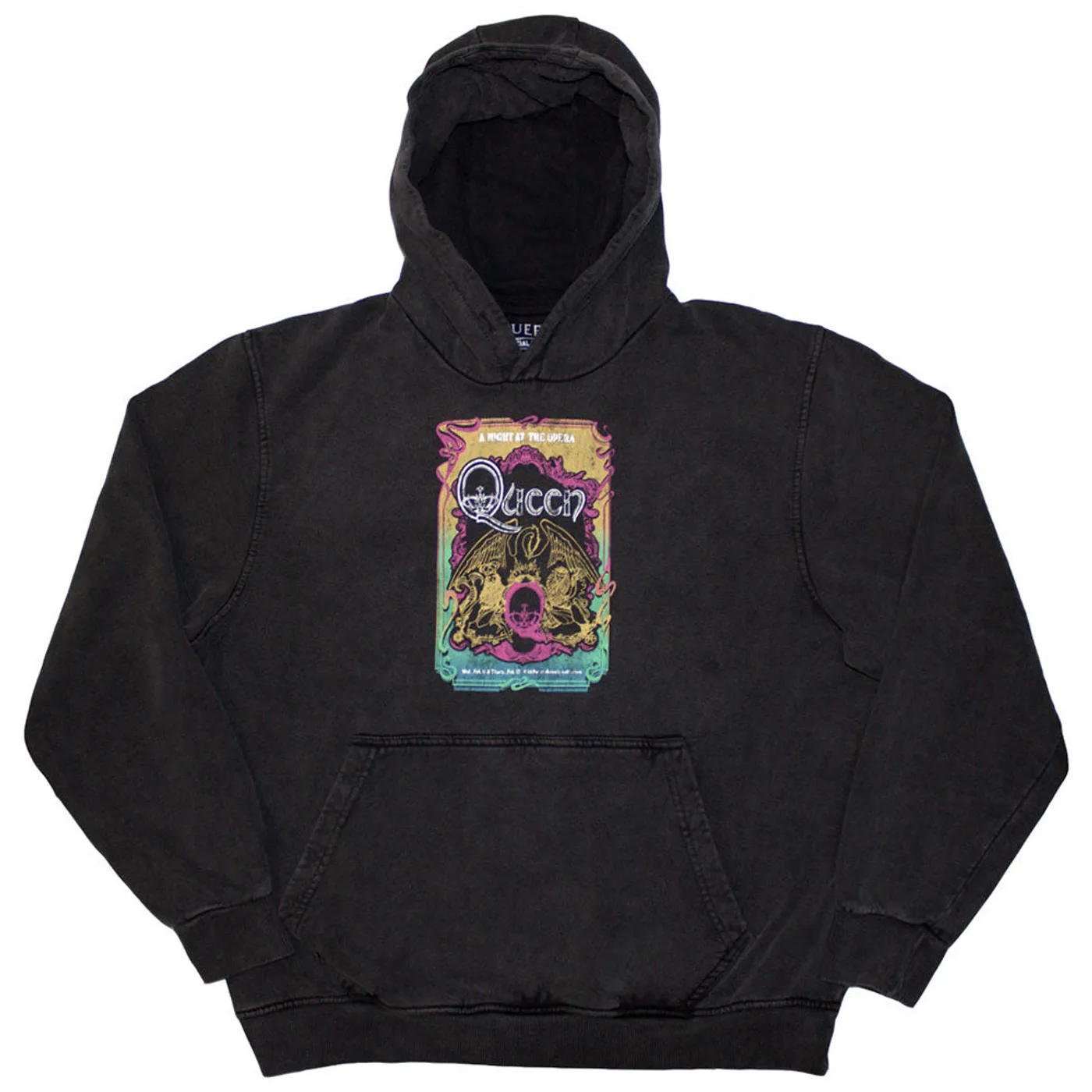 Queen Stone Wash Pullover Hoodie - ANATO Tour '76 Stone Wash