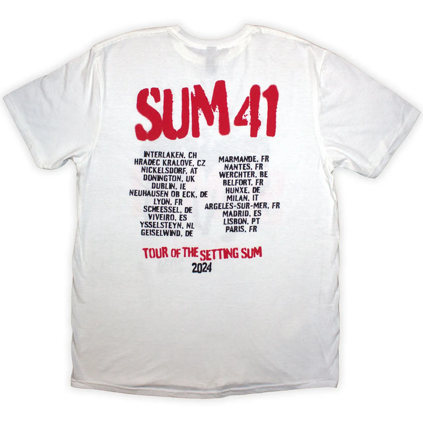 Sum 41 T Shirt - Tour '24 Spray Paint