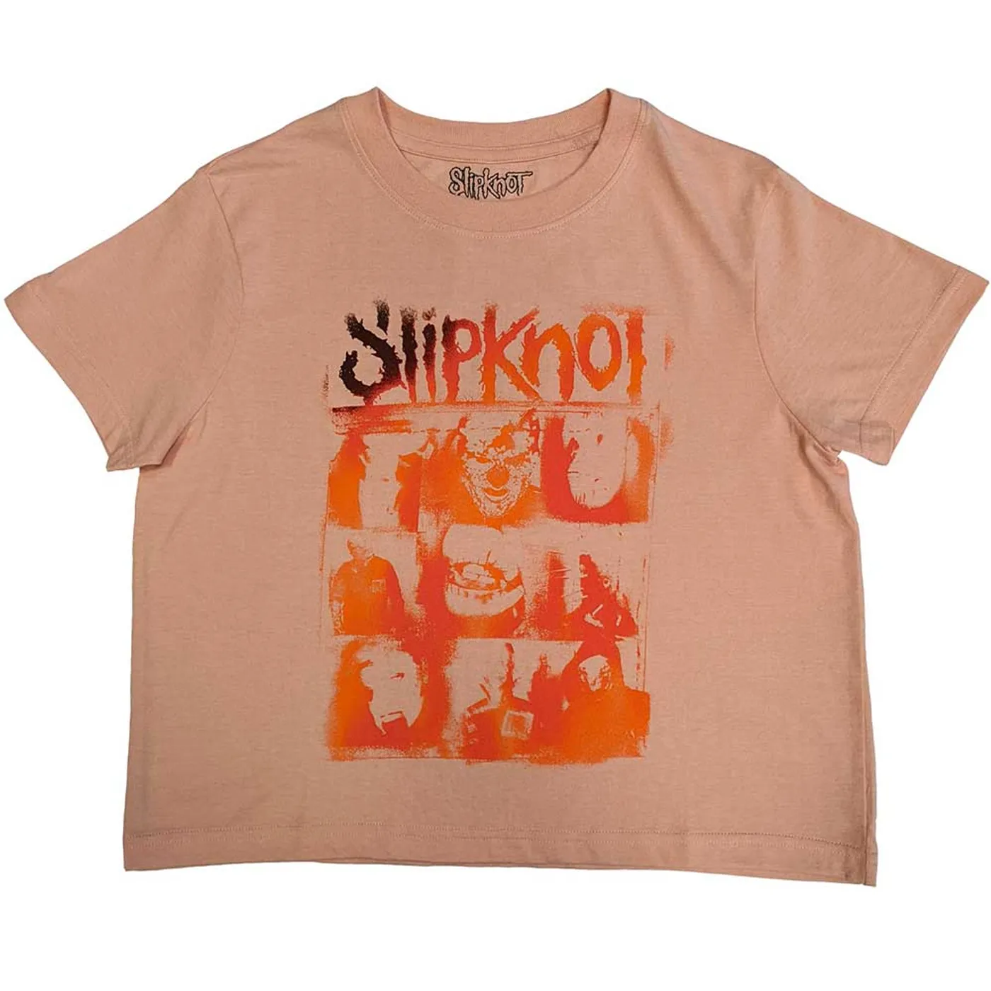 Slipknot Women's Crop Top - TESF Faces Grid