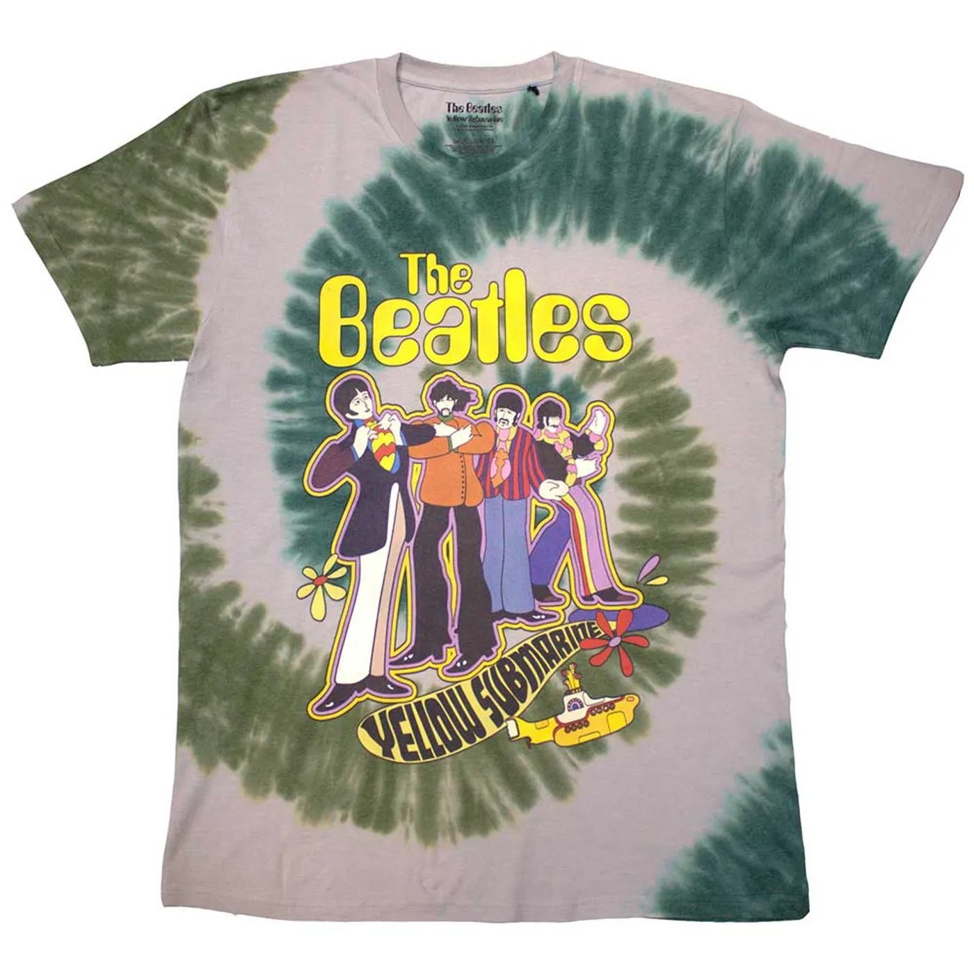The Beatles T Shirt - Yellow Submarine Band In Line