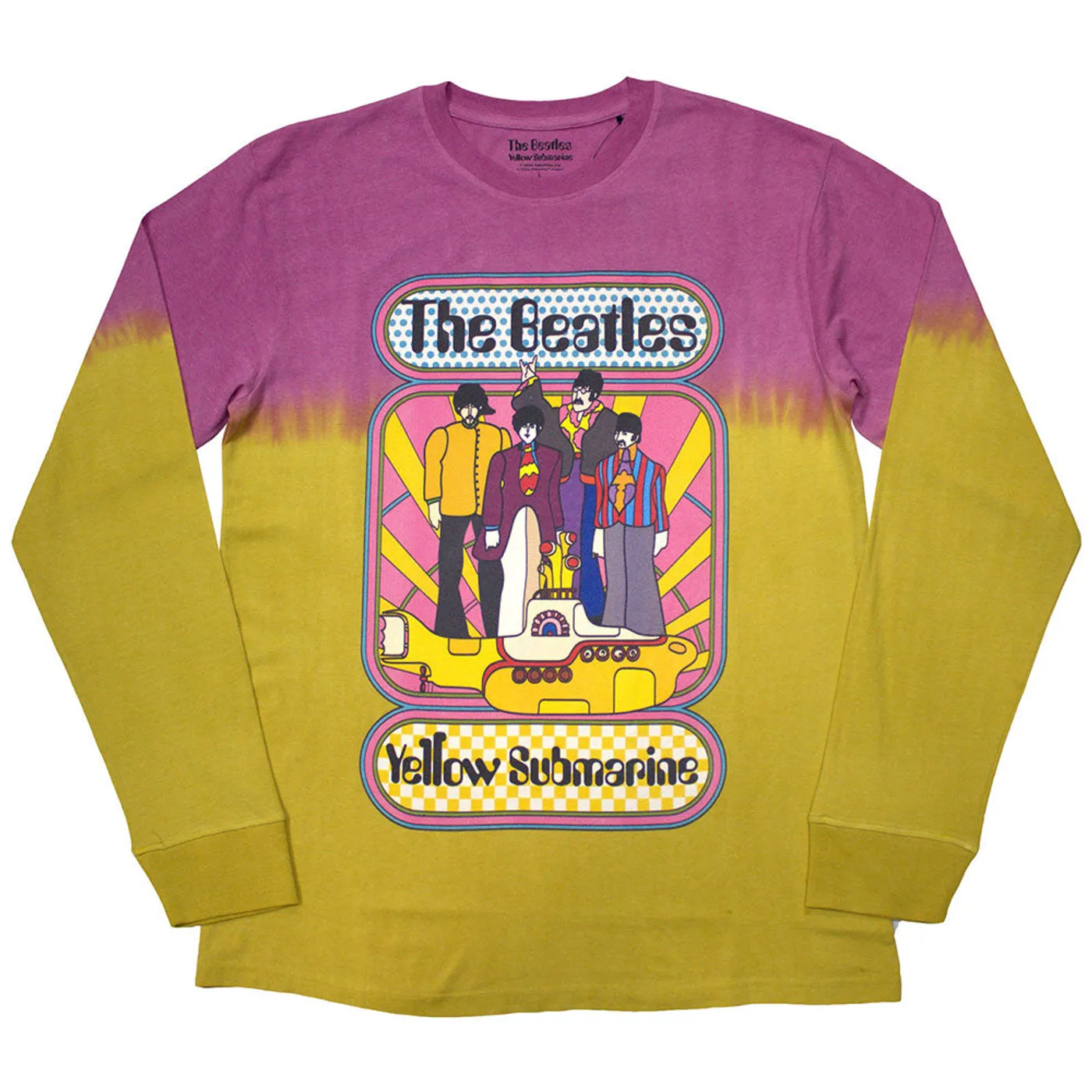 The Beatles Long Sleeve T Shirt - Yellow Submarine Band Frame