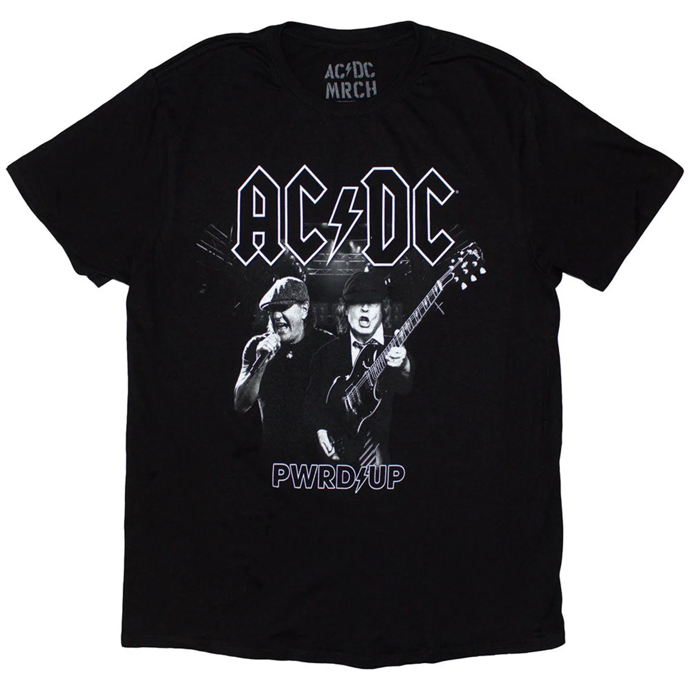 AC/DC T Shirt - PWRD Up B&W Photo EU Tour '24