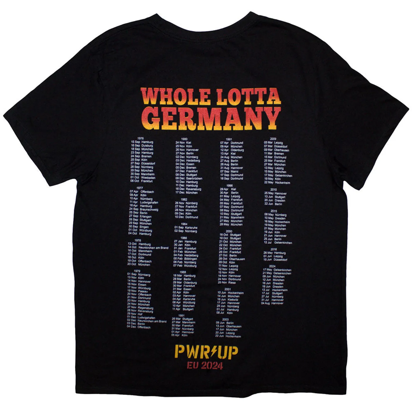 AC/DC T Shirt - Whole Lotta Germany EU Tour '24