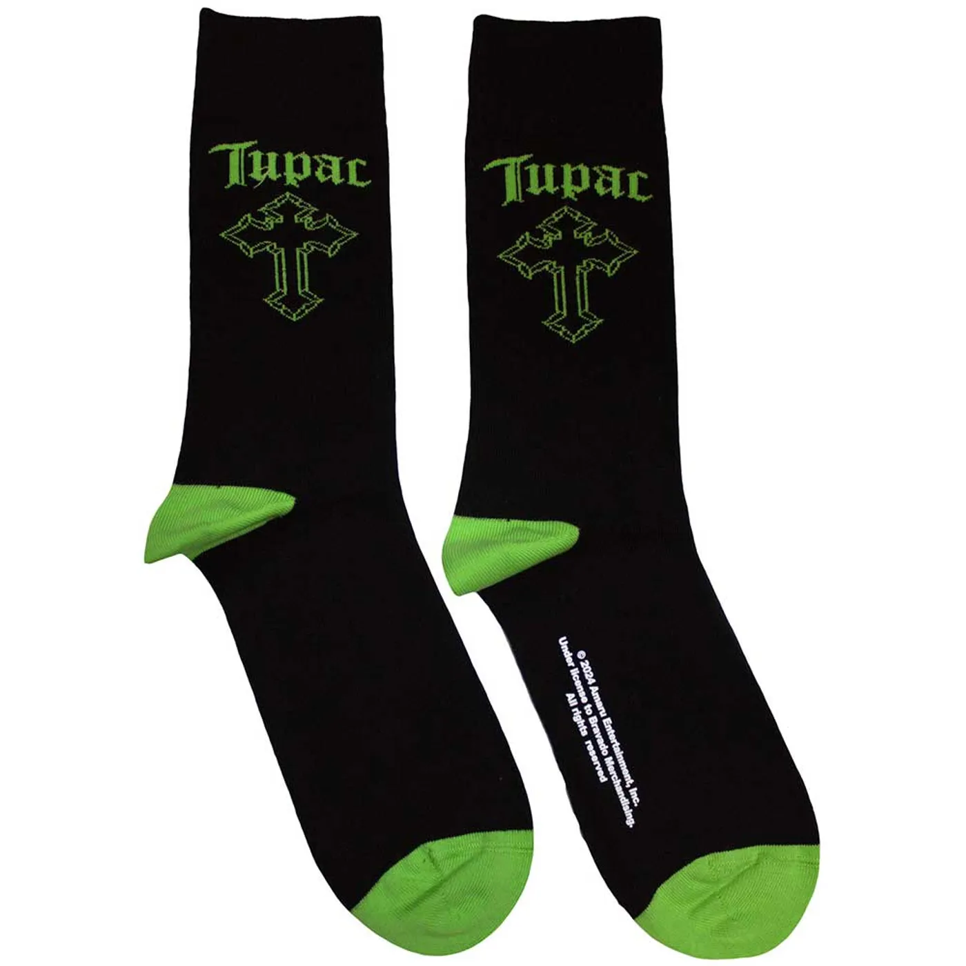 Tupac Ankle Socks - Green Cross