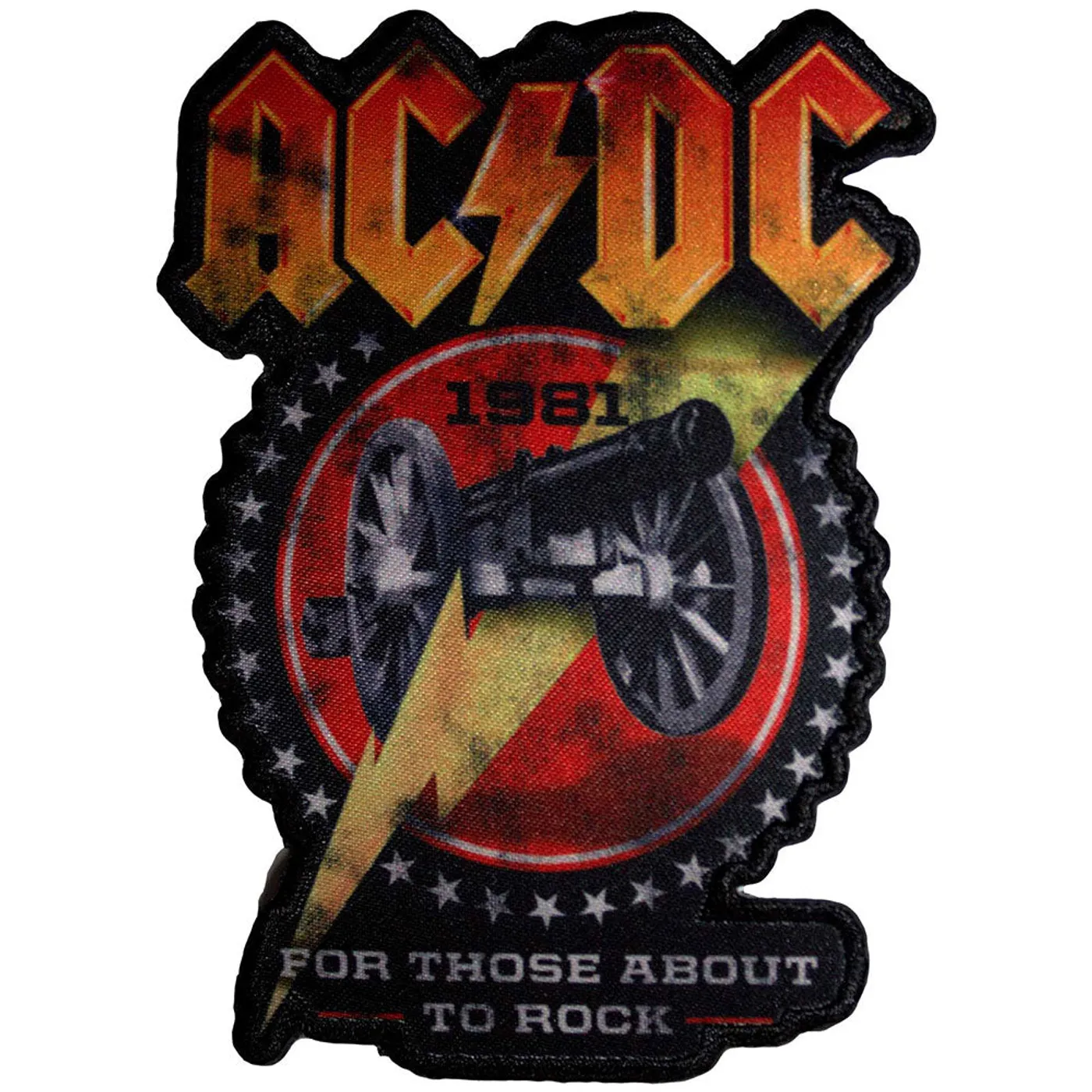 AC/DC Patches - Iron On - For Those About To Rock 1981 Cut-Out