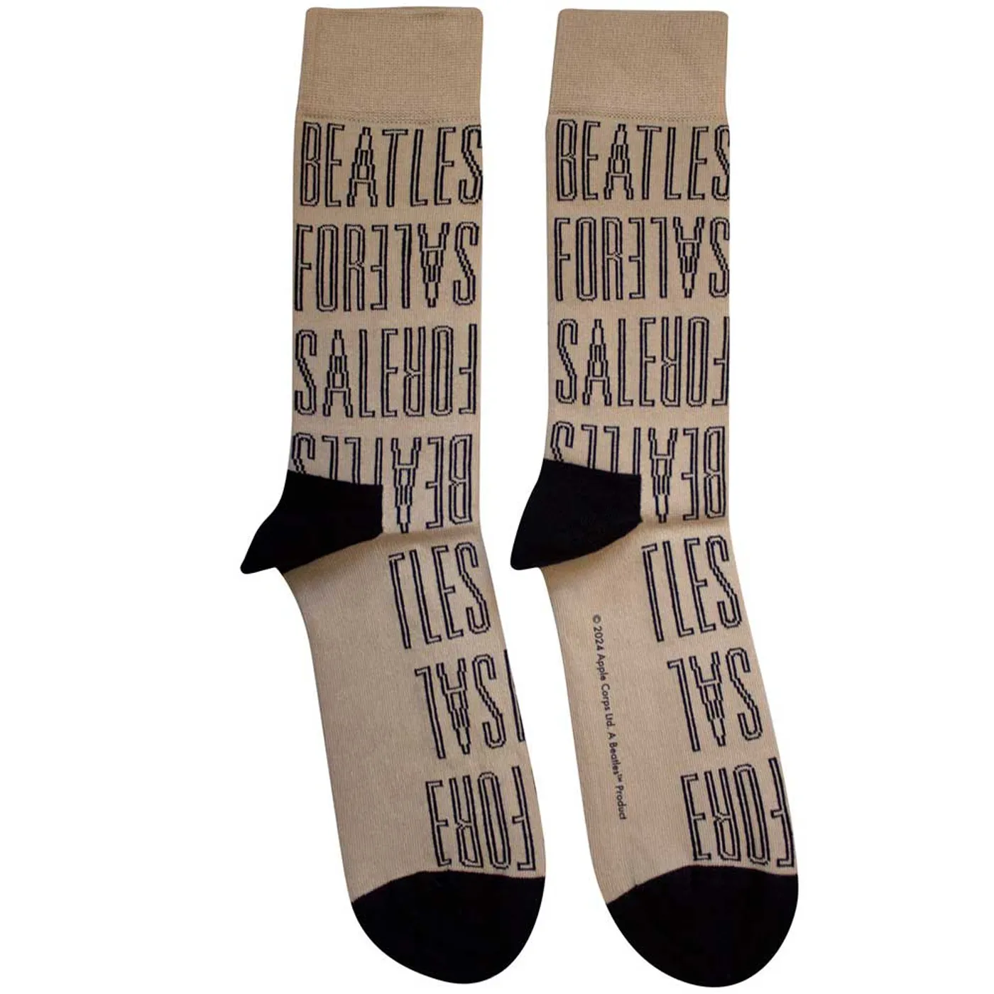 The Beatles Ankle Socks - For Sale Text Outlines Repeat