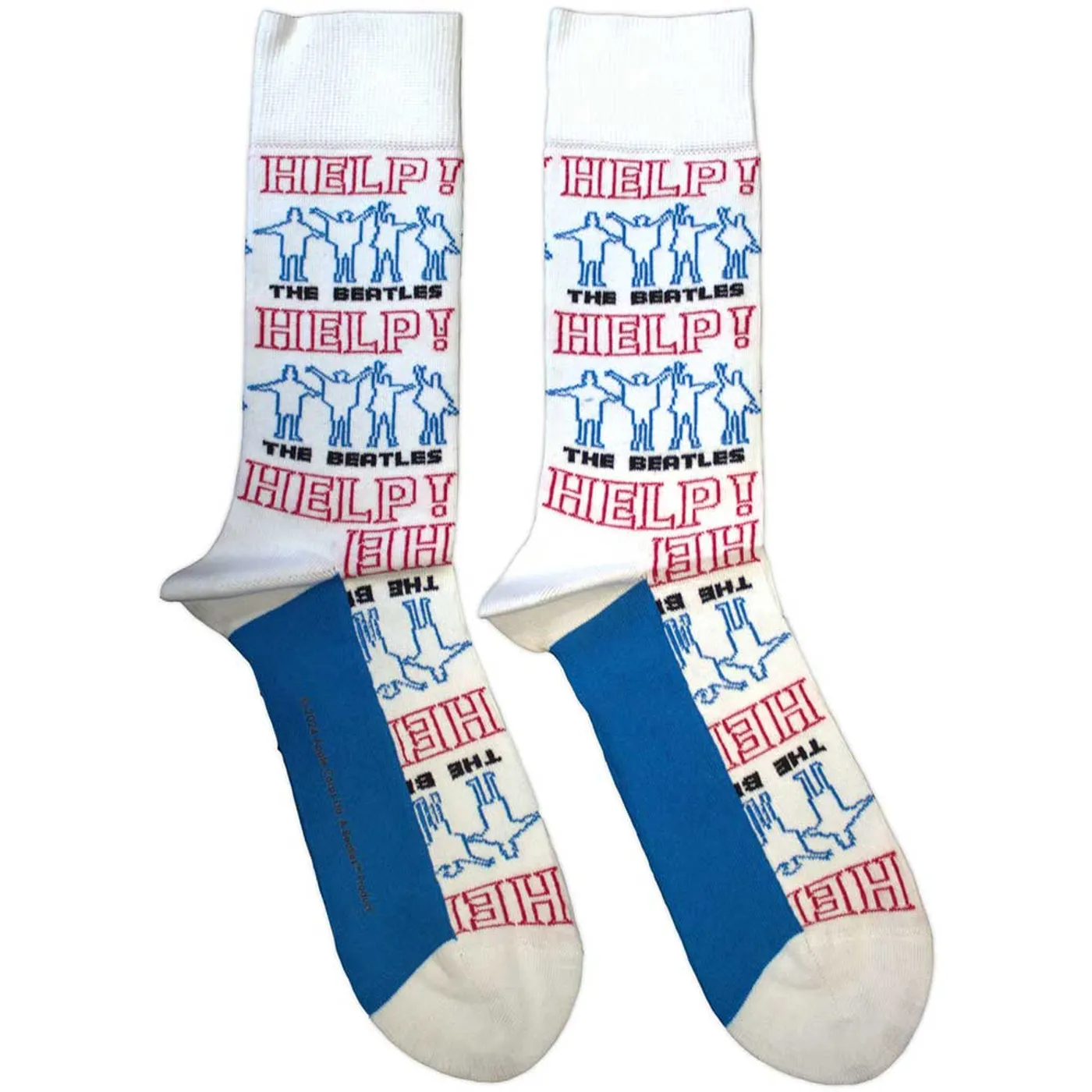 The Beatles Ankle Socks - Help! Outlines Repeat