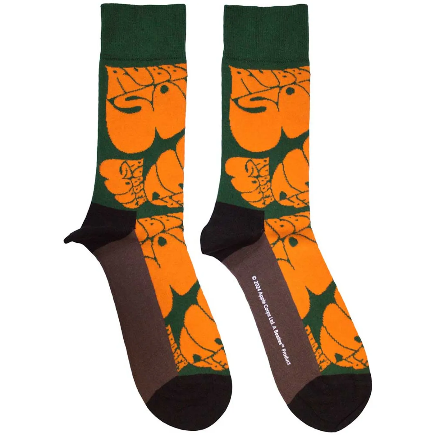 The Beatles Ankle Socks - Rubber Soul Text Repeat