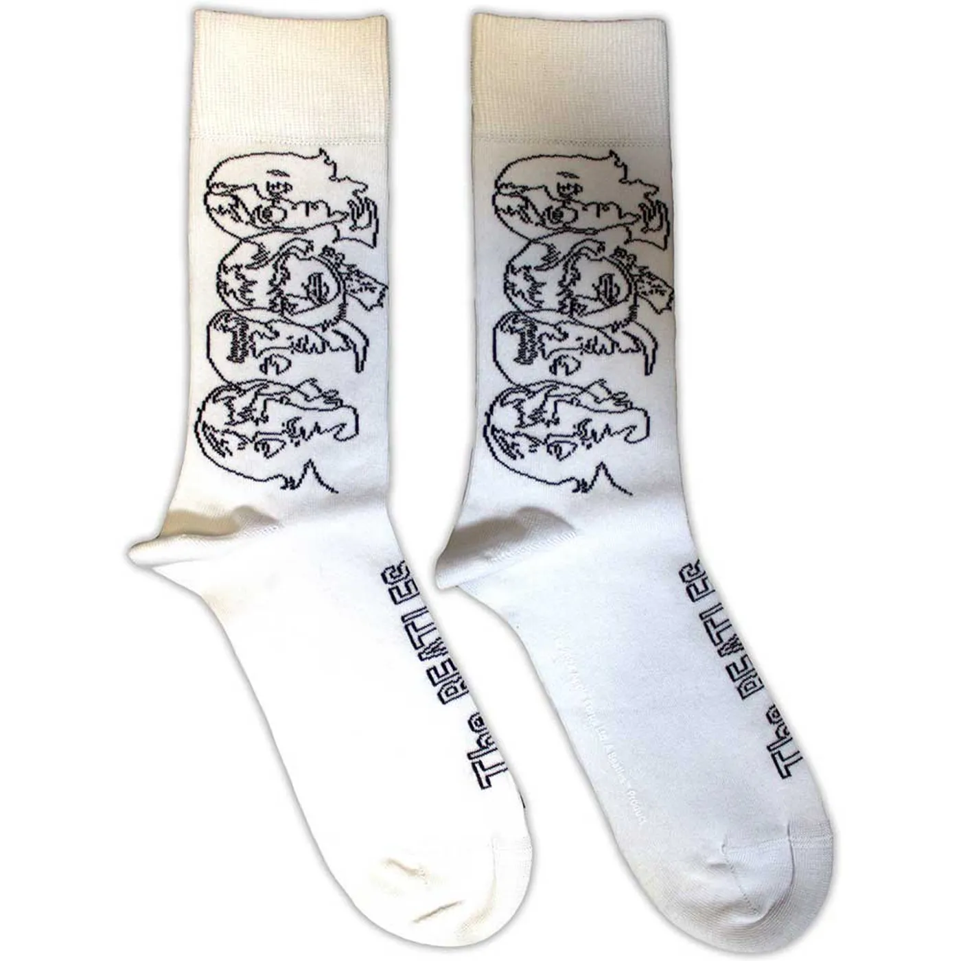 The Beatles Ankle Socks - White Album Faces Outlines