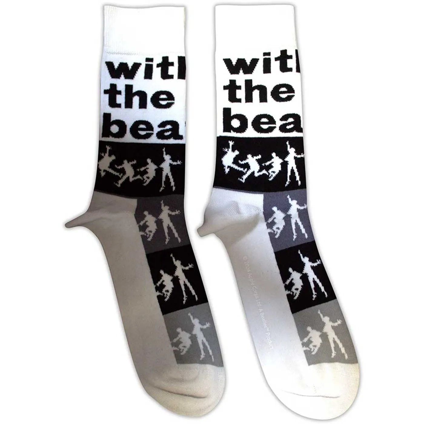 The Beatles Ankle Socks - With The Beatles Silhouette Stripes