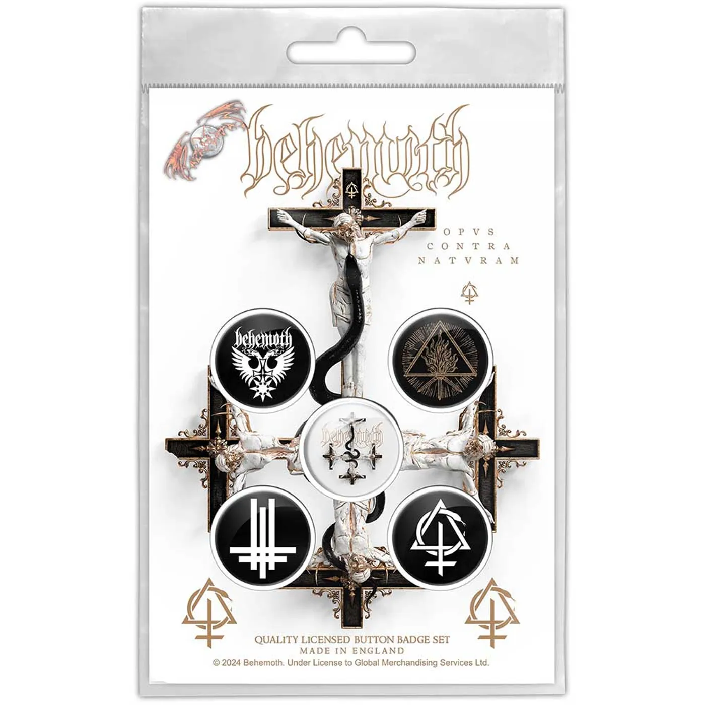 Behemoth Plastic - Pin Badge - Opvs Contra Natvram