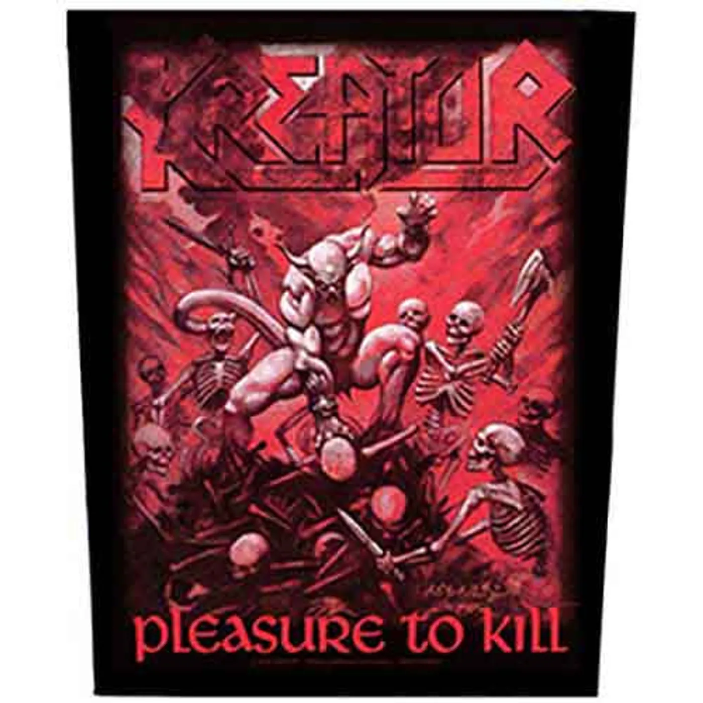 Kreator Patches - Woven Sew On - Pleasure To Kill