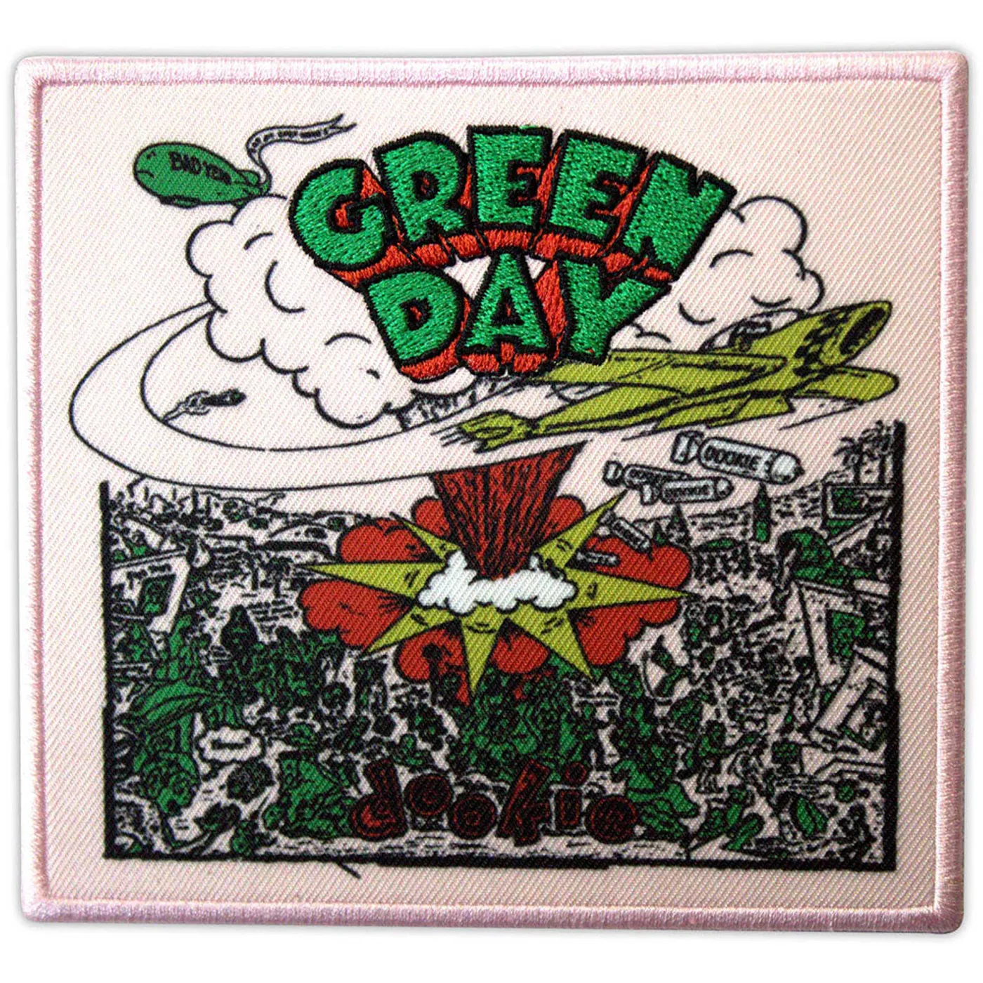 Green Day Patches - Iron On - Dookie Album Cover Pink